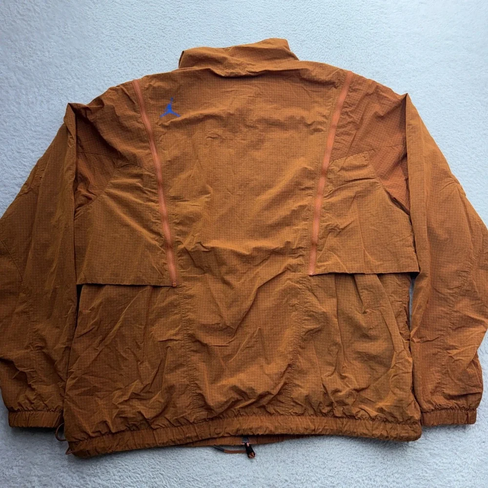Jordan 23 Engineered Mens XXL Burnt Orange Ripstop Multi Zip Windbreaker Jacket